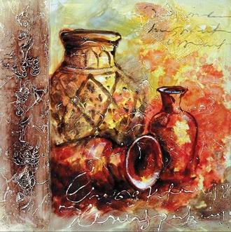 Textured Utensils oil painting